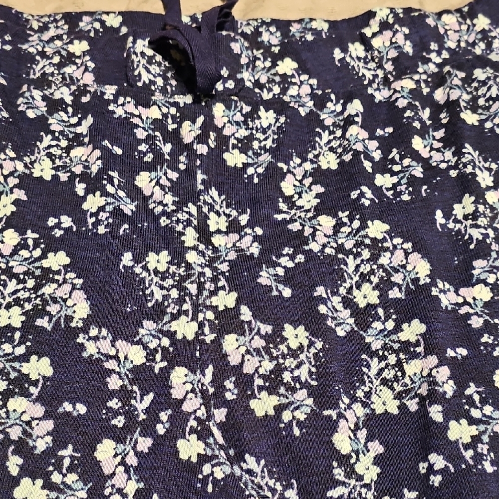 Croft & Barrow Navy and Cream Floral Dress